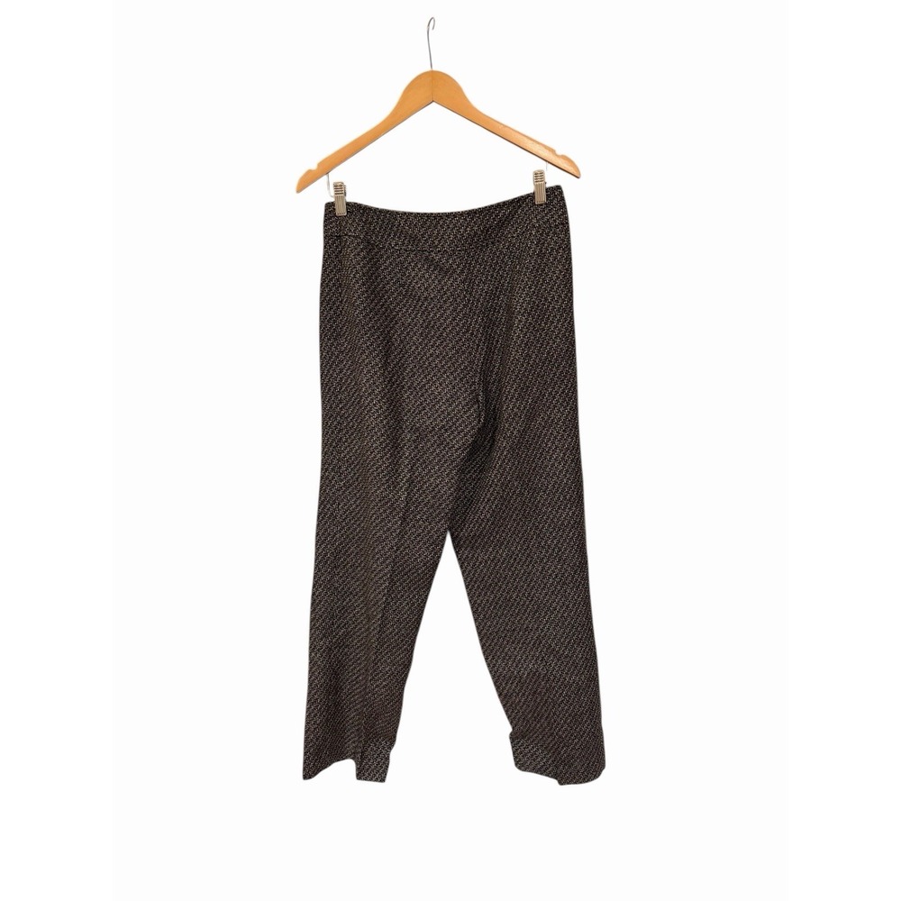 Vtg Talbots 100% Wool Academia Tweed Side Zip Trousers Sz 8 Made In Japan